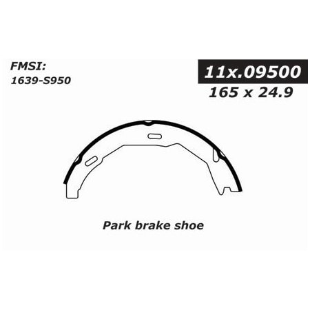 Centric Parts Centric Brake Shoes, 111.09500 111.09500